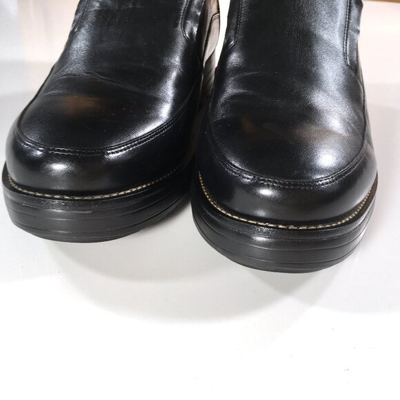 Gravity Defyer Centric Slip On Dress Loafers Mens Size 10.5 W Wide Black Leather main image 10